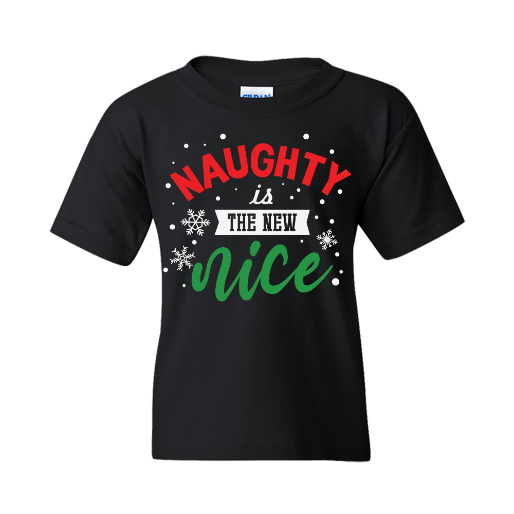 Christmas T-Shirt: "Naughty is the New Nice" (14) - FREE SHIPPING