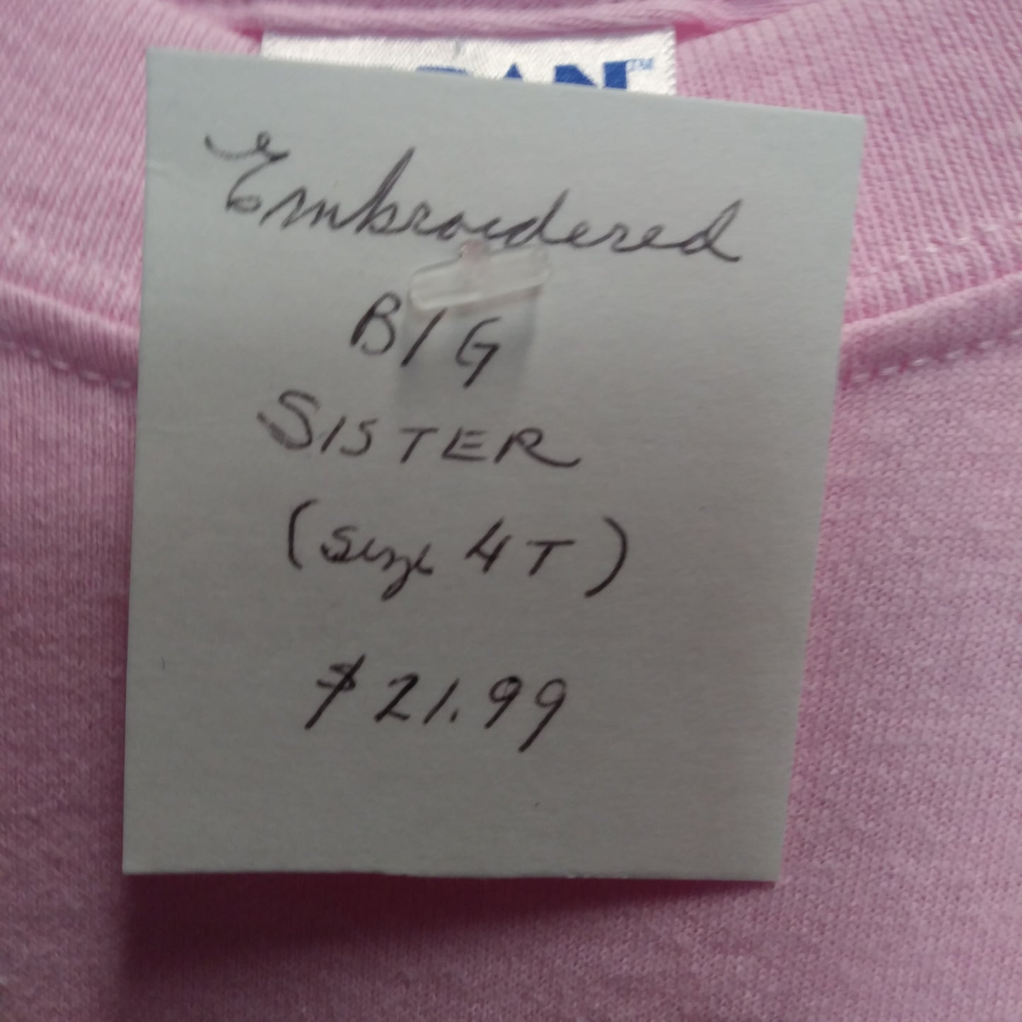 T SHIRT: I'm the Big sister - Size 4T