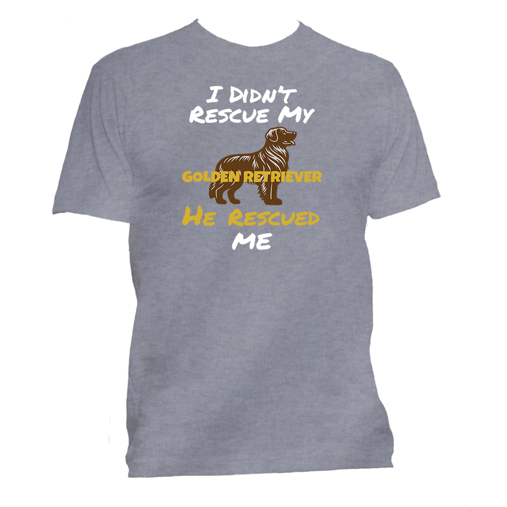 Short Sleeve T-Shirt: "My (GOLDEN RETRIEVER) Rescued Me" - FREE SHIPPING