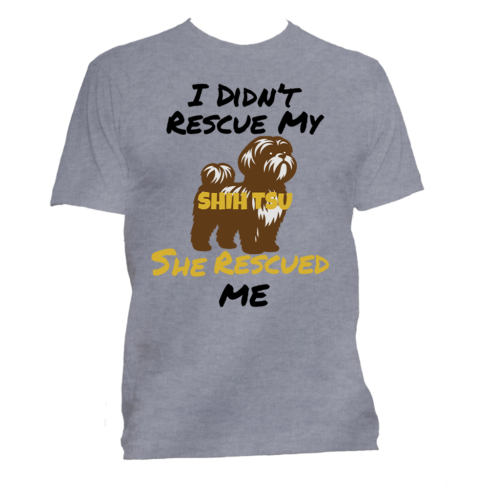 Short Sleeve T-Shirt: "My (SHIH TSU) Rescued Me" - FREE SHIPPING