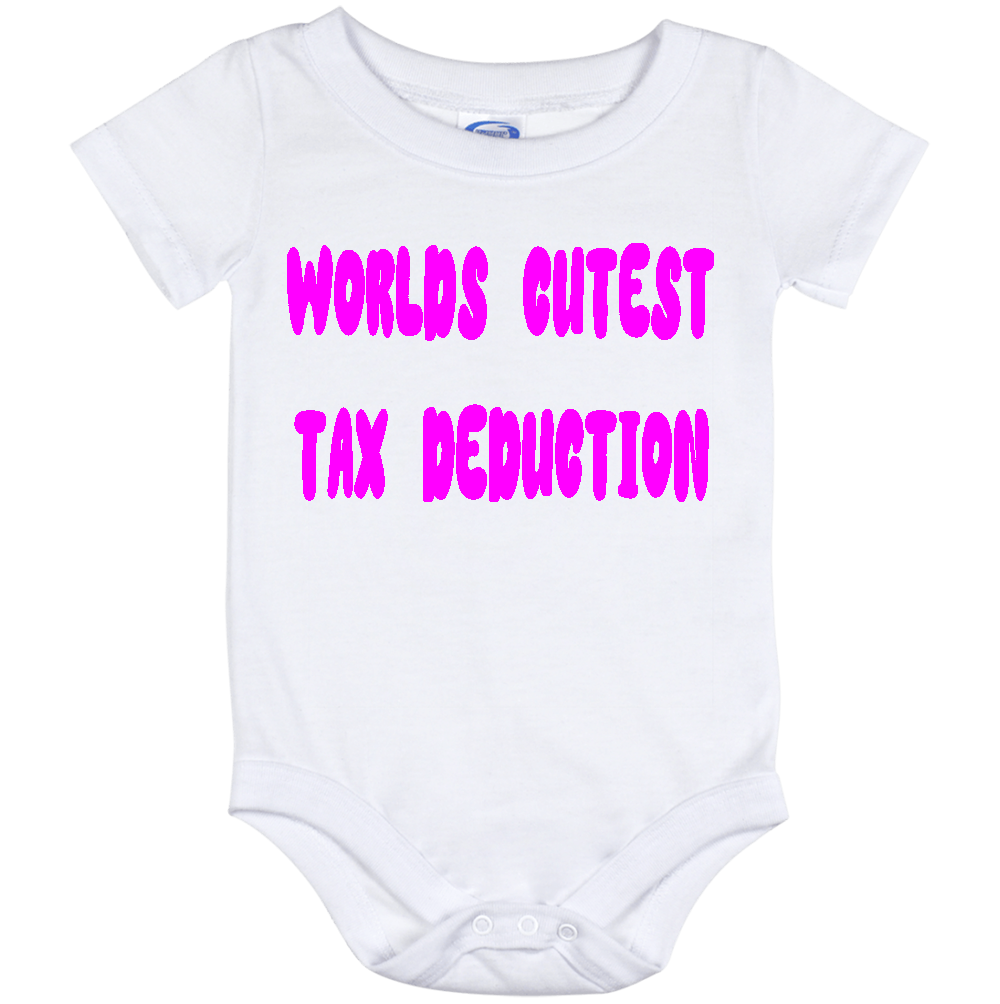 Infant Onesie: WORLDS CUTEST TAX DEDUCTION (S16)- FREE SHIPPING