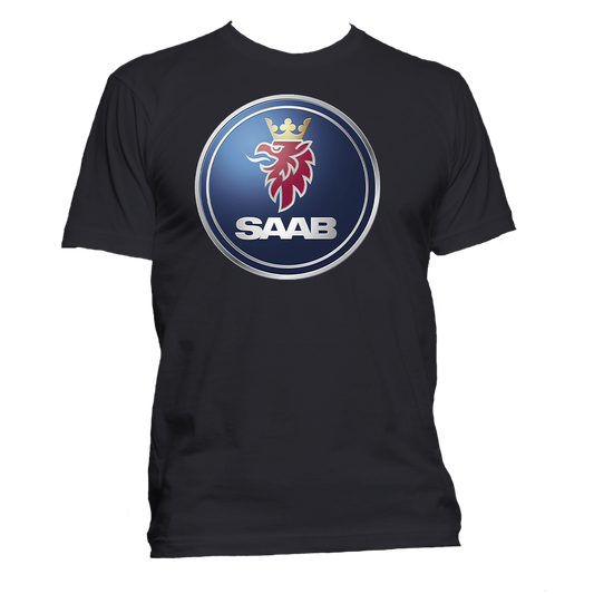 Short Sleeve T-Shirt: Saab Logo - FREE SHIPPING