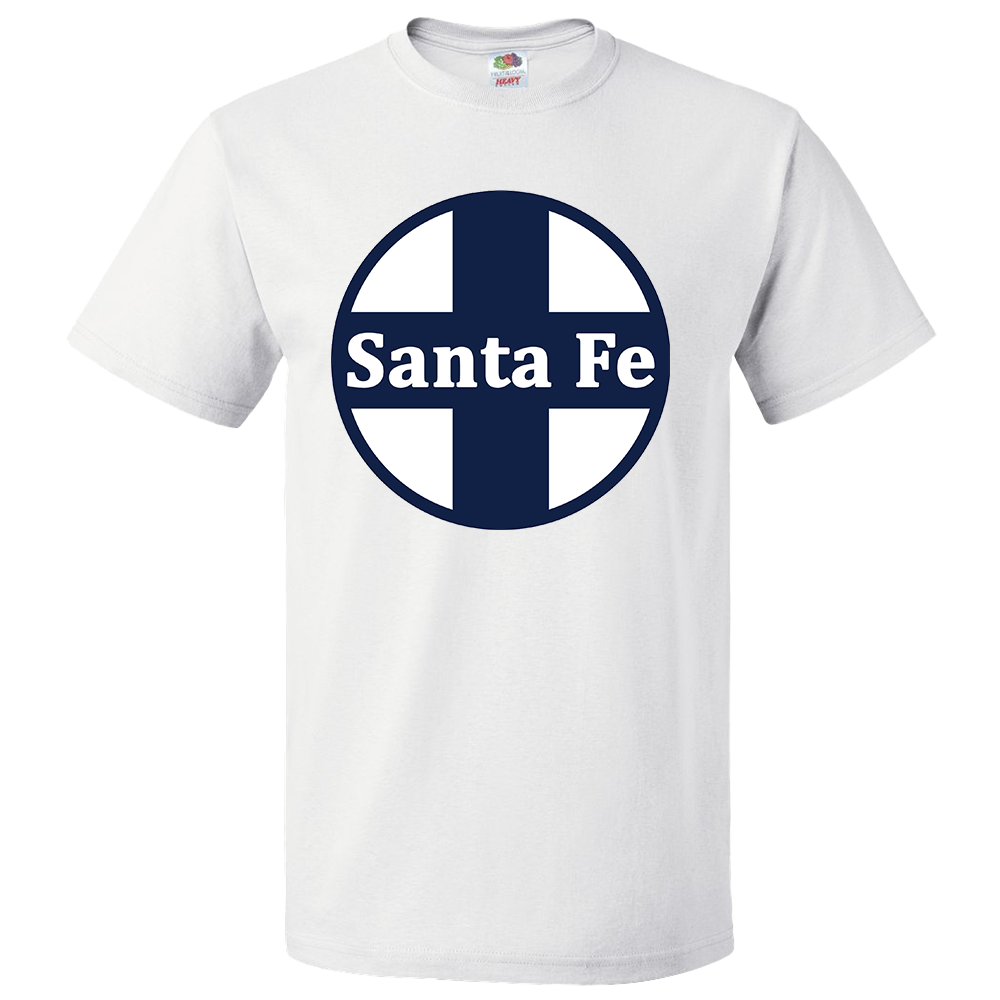 Short Sleeve T-Shirt: SANTA FE AT&SF RAILROAD Logo - FREE SHIPPING