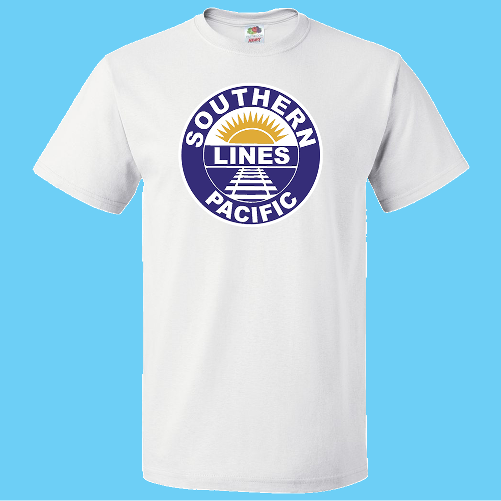 Short Sleeve T-Shirt: SOUTHERN PACIFIC LINE NAVY Logo - FREE SHIPPING