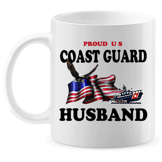 Coffee Mug: "Proud U.S. Coast Guard Husband" (CHUS) - FREE SHIPPING