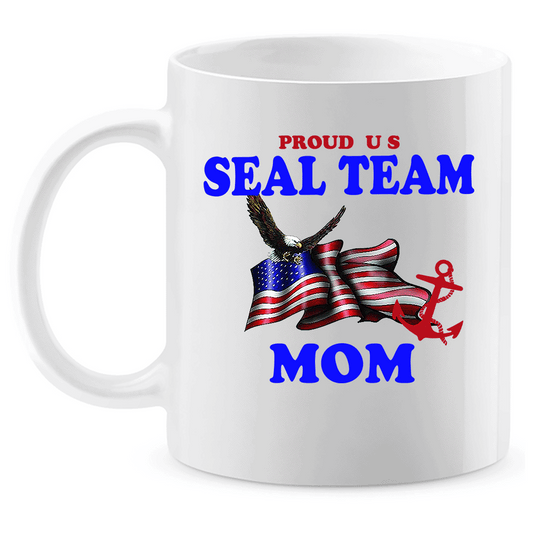 Coffee Mug: "Proud U.S. Seal Team Mom" (SMOM) - FREE SHIPPING