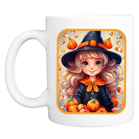Halloween Coffee Mug: Candy Corn Cutie