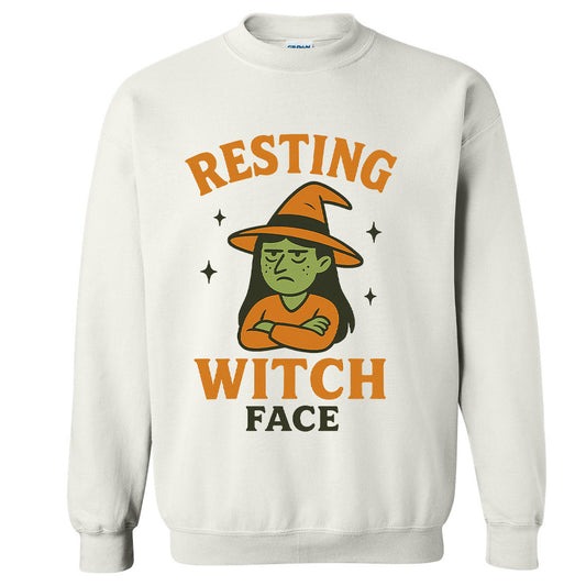 Halloween Sweatshirt: Resting Witch Face