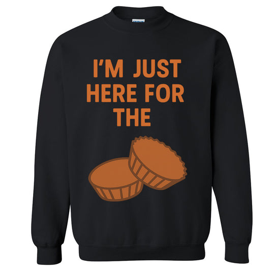 Halloween Sweatshirt: I'm Just Here for the Reese's