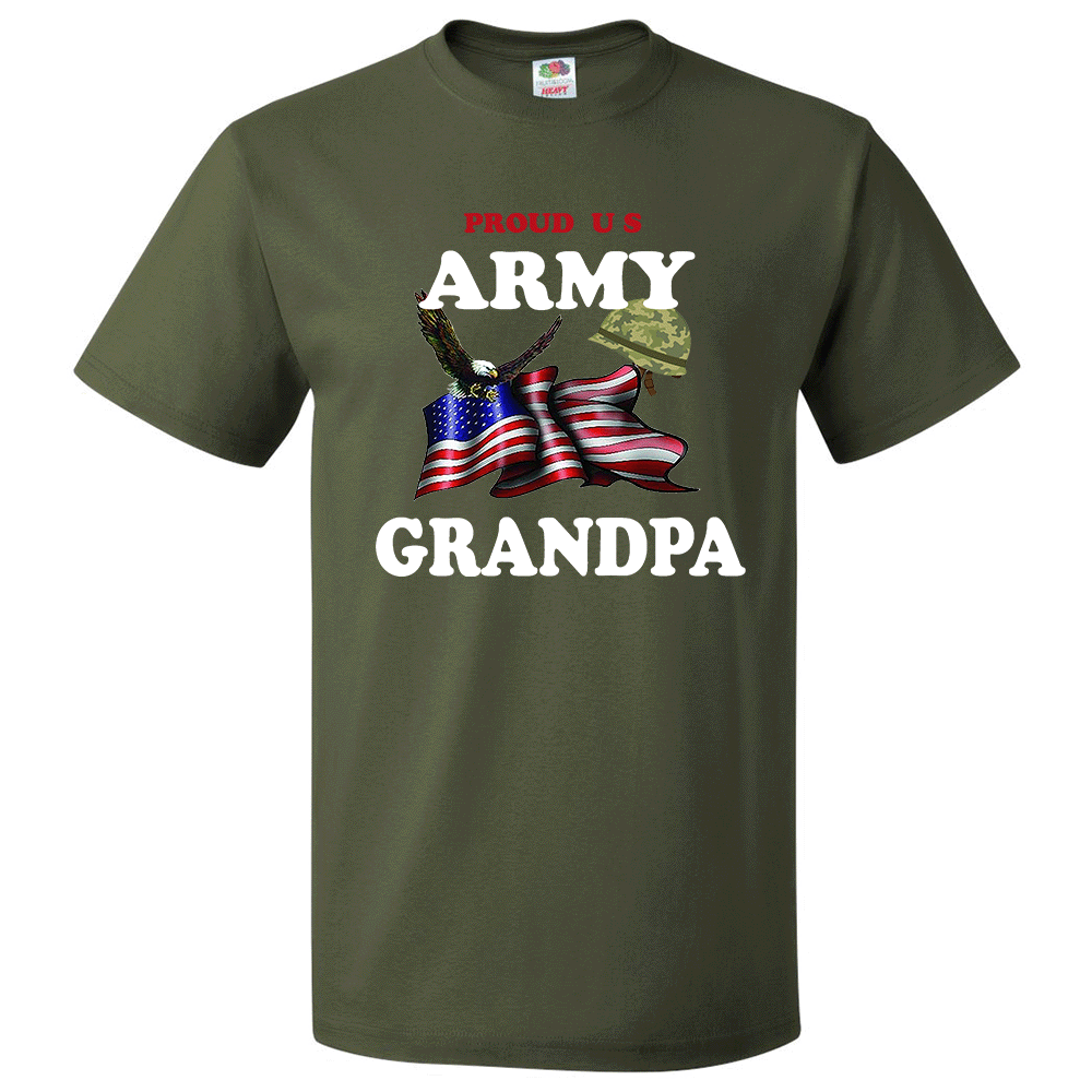 Short Sleeve T-Shirt: "Proud U.S. Army Grandpa" (AGPA) - FREE SHIPPING