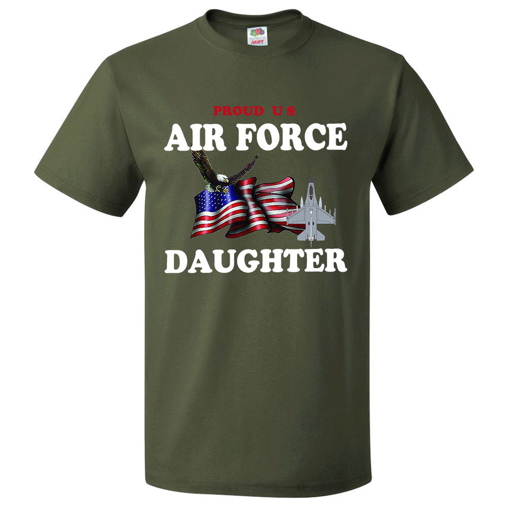 Short Sleeve T-Shirt: "Proud U.S. Air Force Daughter" (FDAU) - FREE SHIPPING