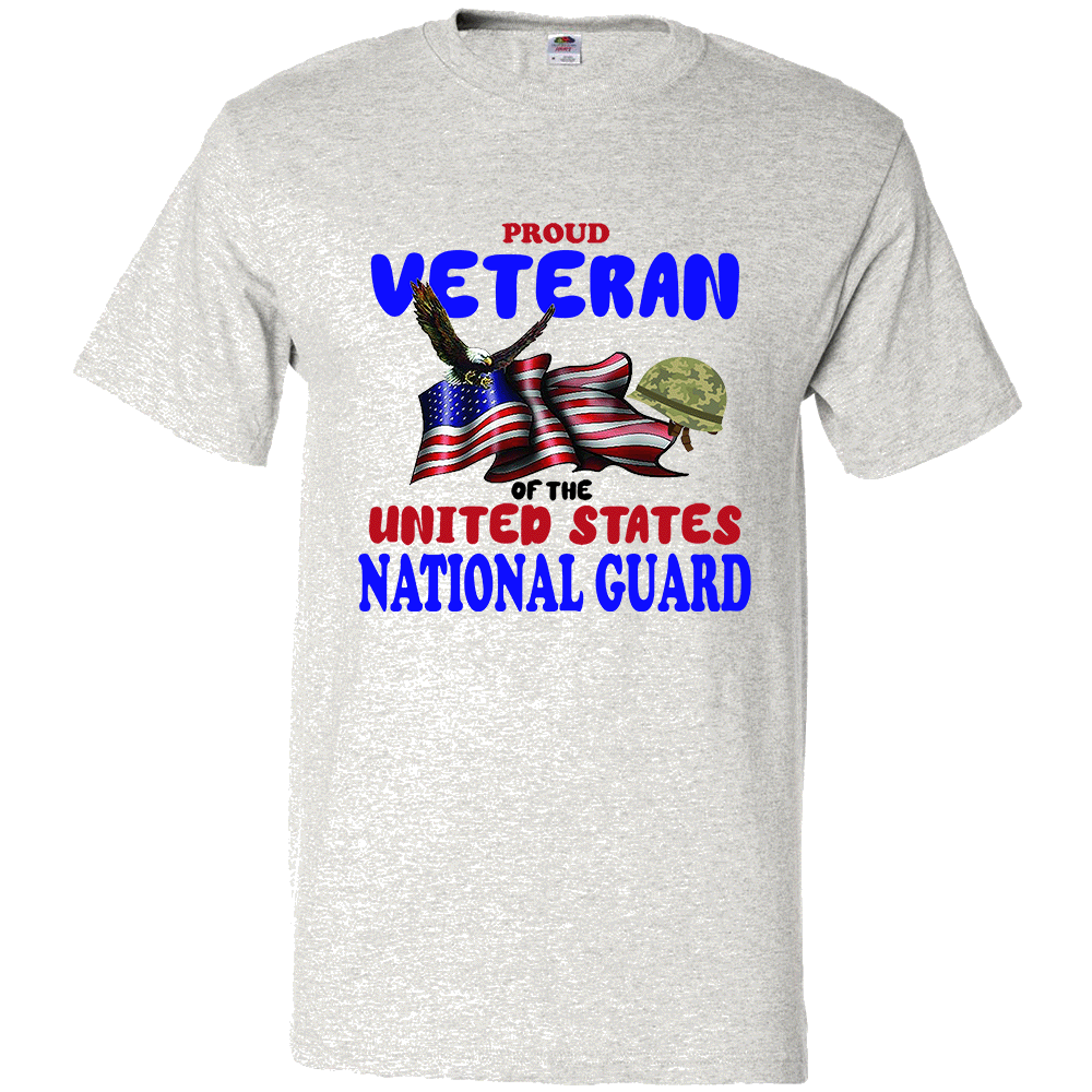 Short Sleeve T-Shirt: "Proud U.S. National Guard Veteran" (GVET) - FREE SHIPPING