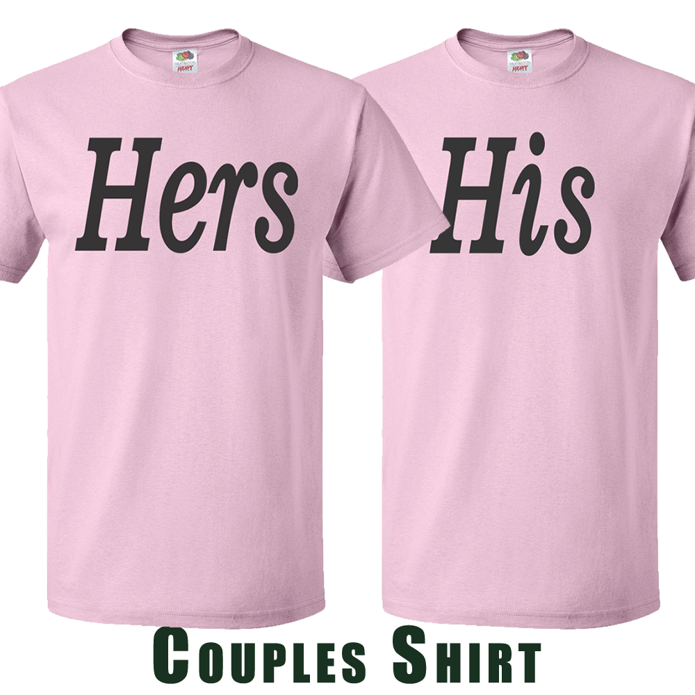 Short Sleeve T-Shirt: Valentines Day - "His and Hers" (V00) - FREE SHIPPING