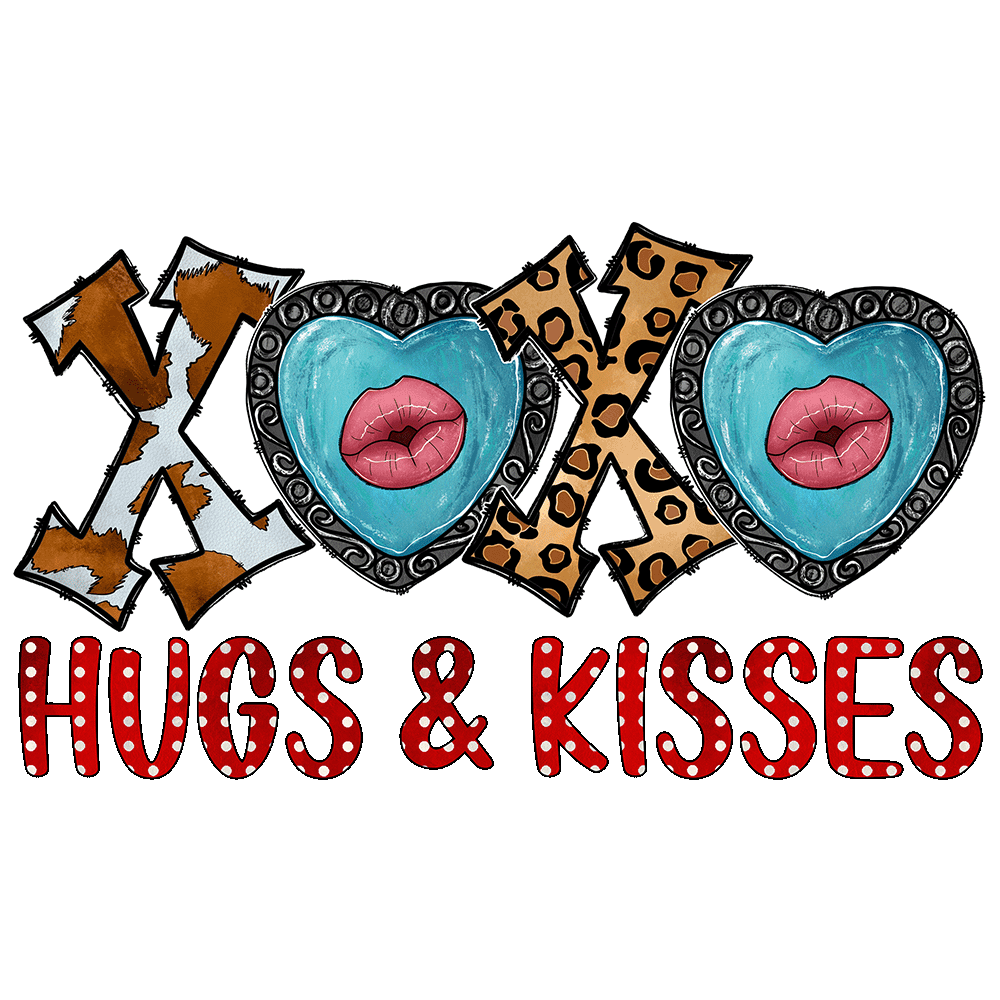 Short Sleeve T-Shirt: Valentines Day - "XOXO Hugs and Kisses" (V07) - FREE SHIPPING