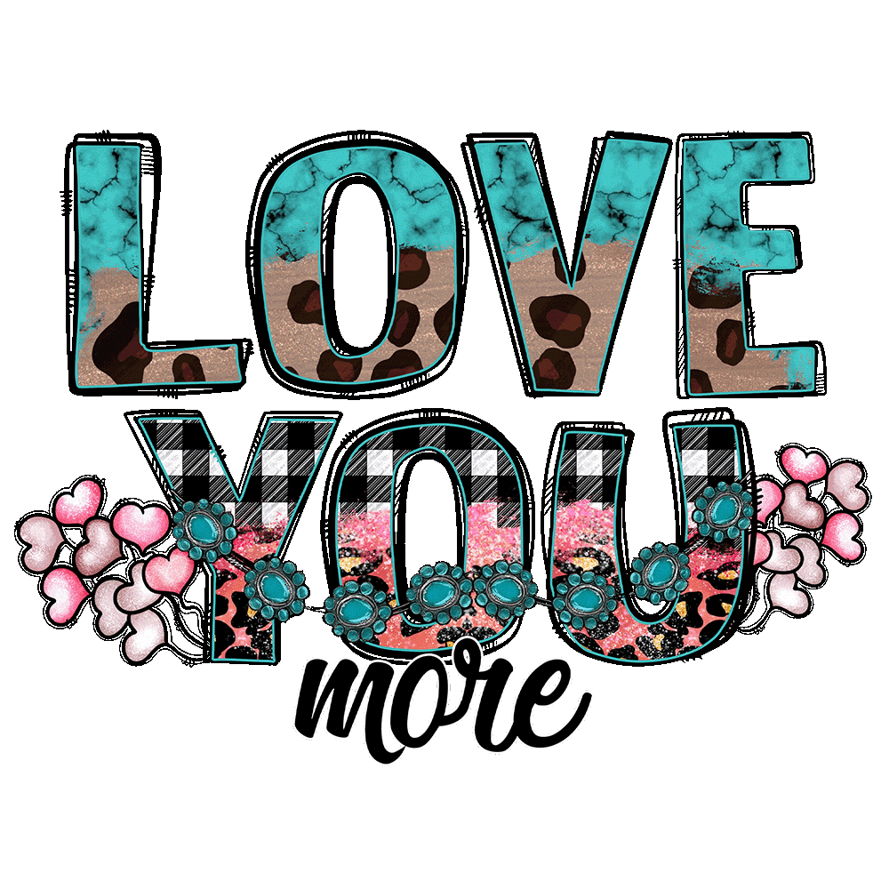 Short Sleeve T-Shirt: Valentines Day - "Love You More" (V34b) - FREE SHIPPING