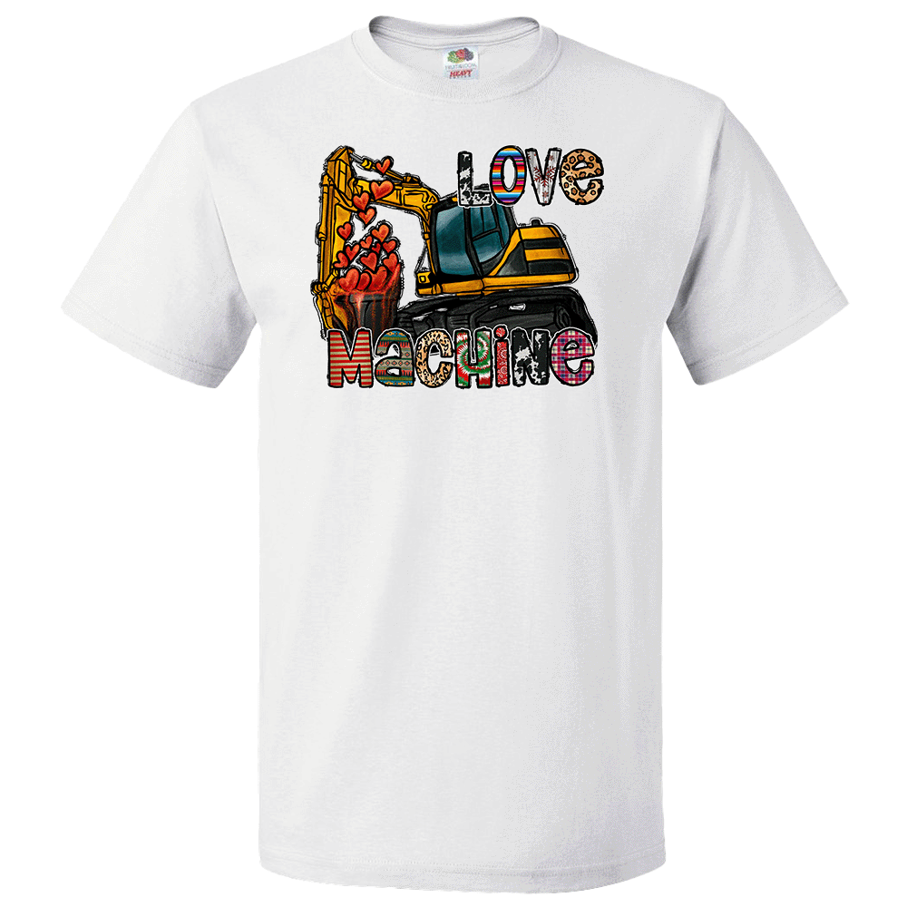 Short Sleeve T-Shirt: Valentines Day - "Love Machine" (V38) - FREE SHIPPING