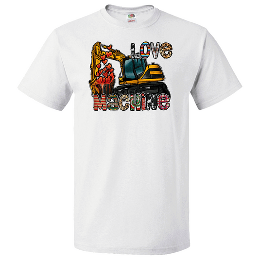 Short Sleeve T-Shirt: Valentines Day - "Love Machine" (V38) - FREE SHIPPING