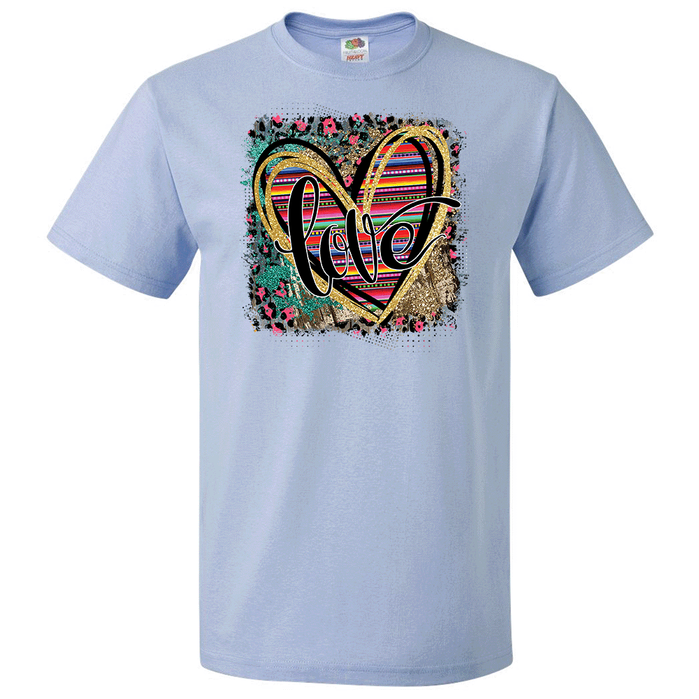 Short Sleeve T-Shirt: Valentines Day - "Love Heart (Pop Art)" (V41) - FREE SHIPPING