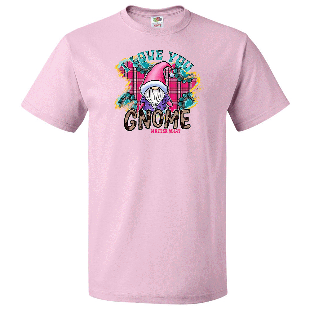 Short Sleeve T-Shirt: Valentines Day - "I Love Gnome Matter What" (V60) - FREE SHIPPING