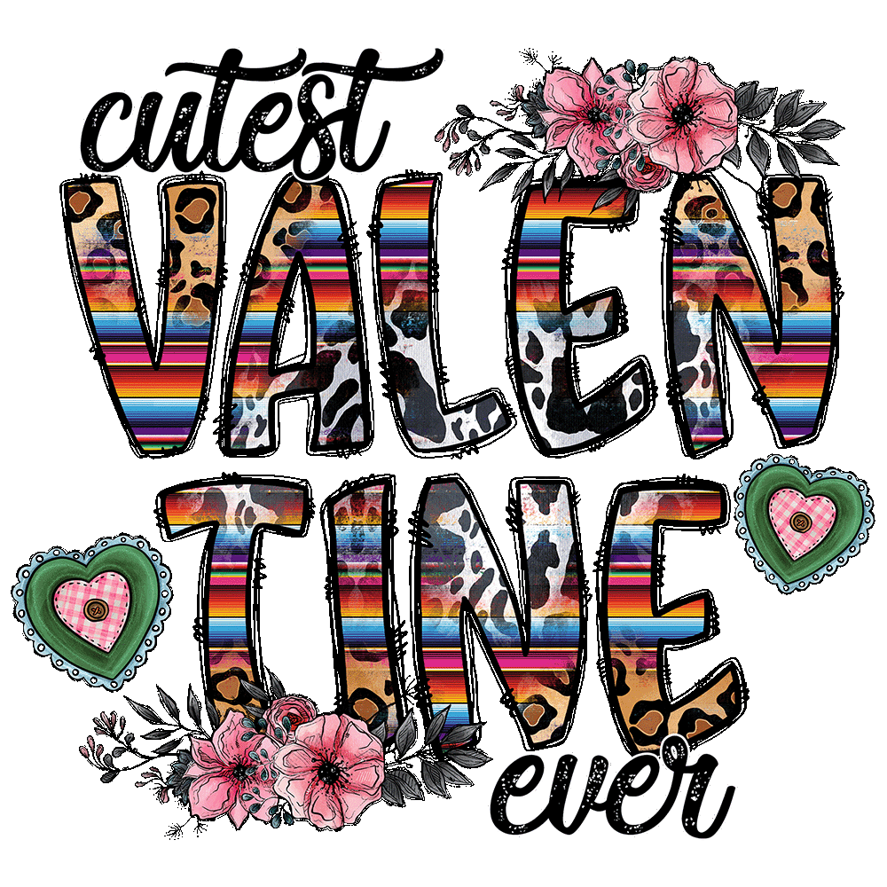Short Sleeve T-Shirt: Valentines Day - "Cutest Valentine Ever" (V73) - FREE SHIPPING