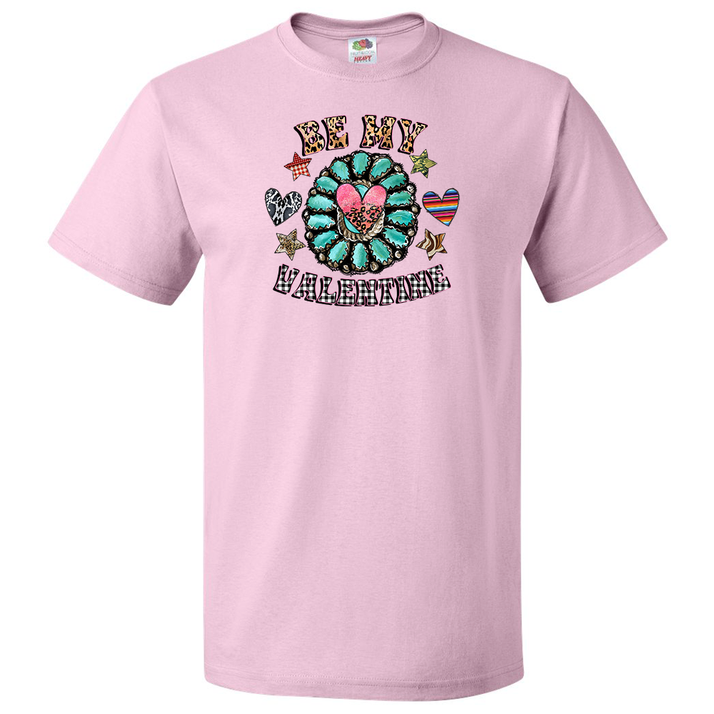 Short Sleeve T-Shirt: Valentines Day - "Be My Valentine (Southwest)" (V79) - FREE SHIPPING