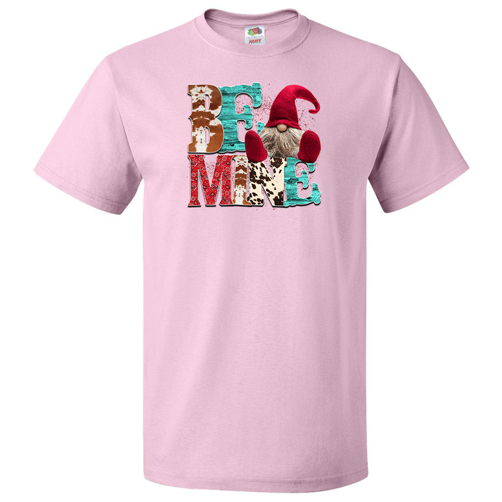 Short Sleeve T-Shirt: Valentines Day - "Be Mine (Gnome)" (V82) - FREE SHIPPING