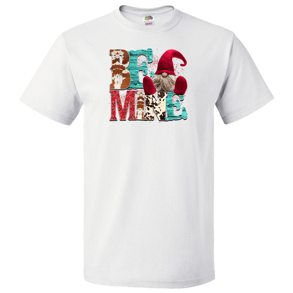Short Sleeve T-Shirt: Valentines Day - "Be Mine (Gnome)" (V82) - FREE SHIPPING