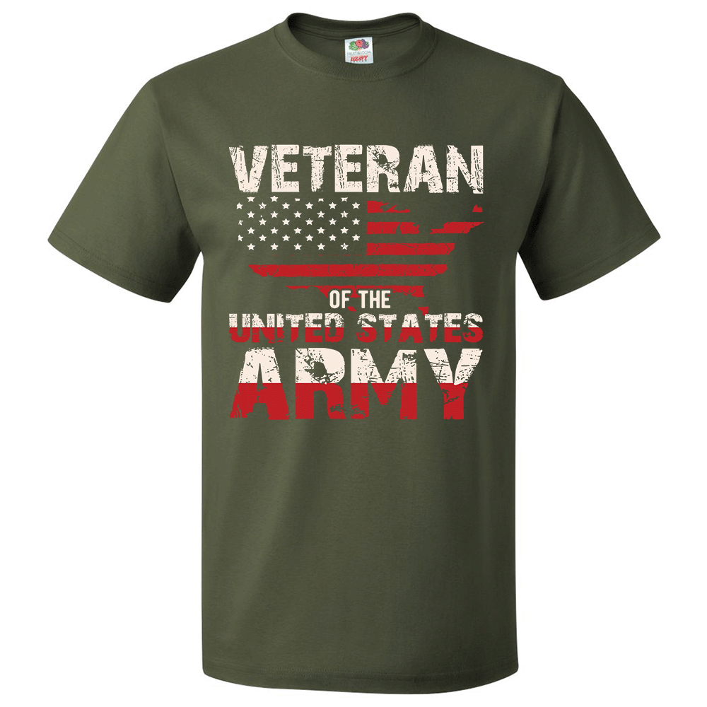 Short Sleeve T-Shirt: "Veteran of the United States Army" (P04) - FREE SHIPPING