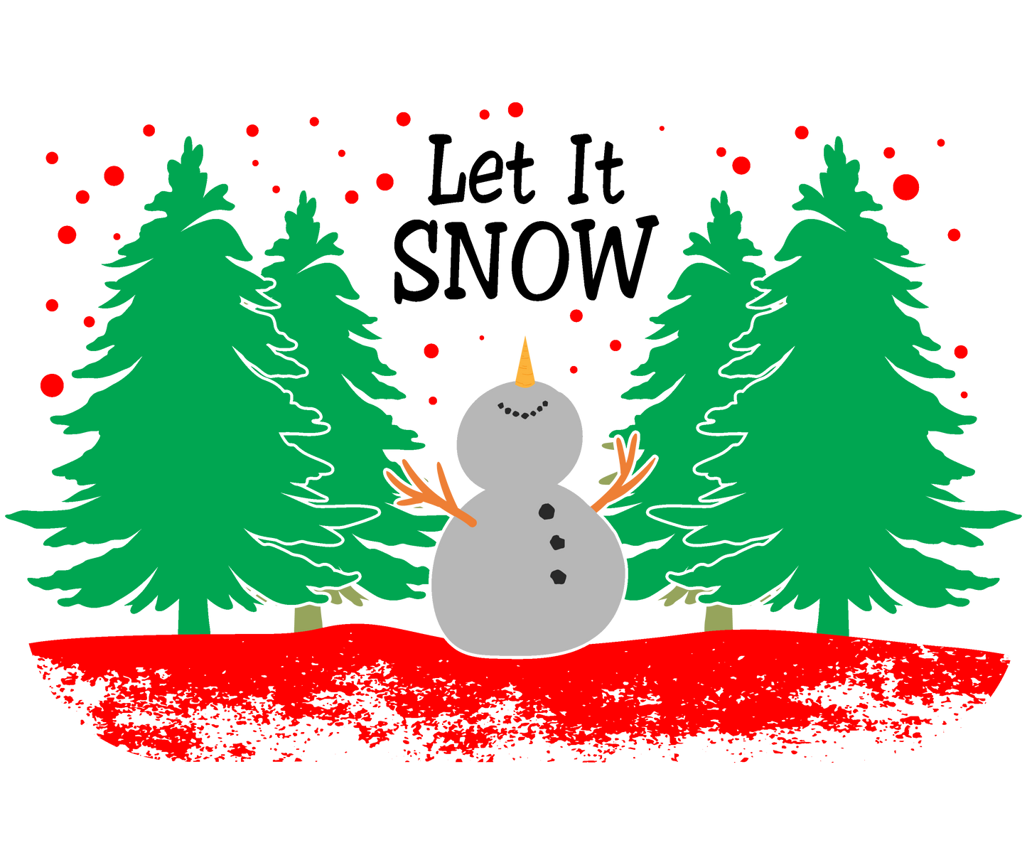 Personalized Christmas Coffee Mug: "Let It Snow" (15) - FREE SHIPPING - 2 SIDED