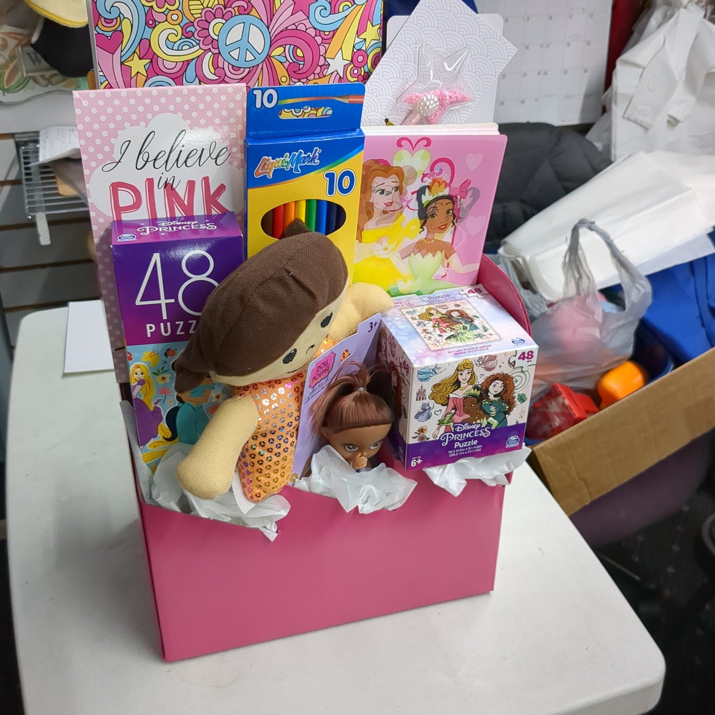 LARGE Gift Basket: Children's Activity Tote with Puzzles and Art Supplies (In-Store Pick-Up Only)