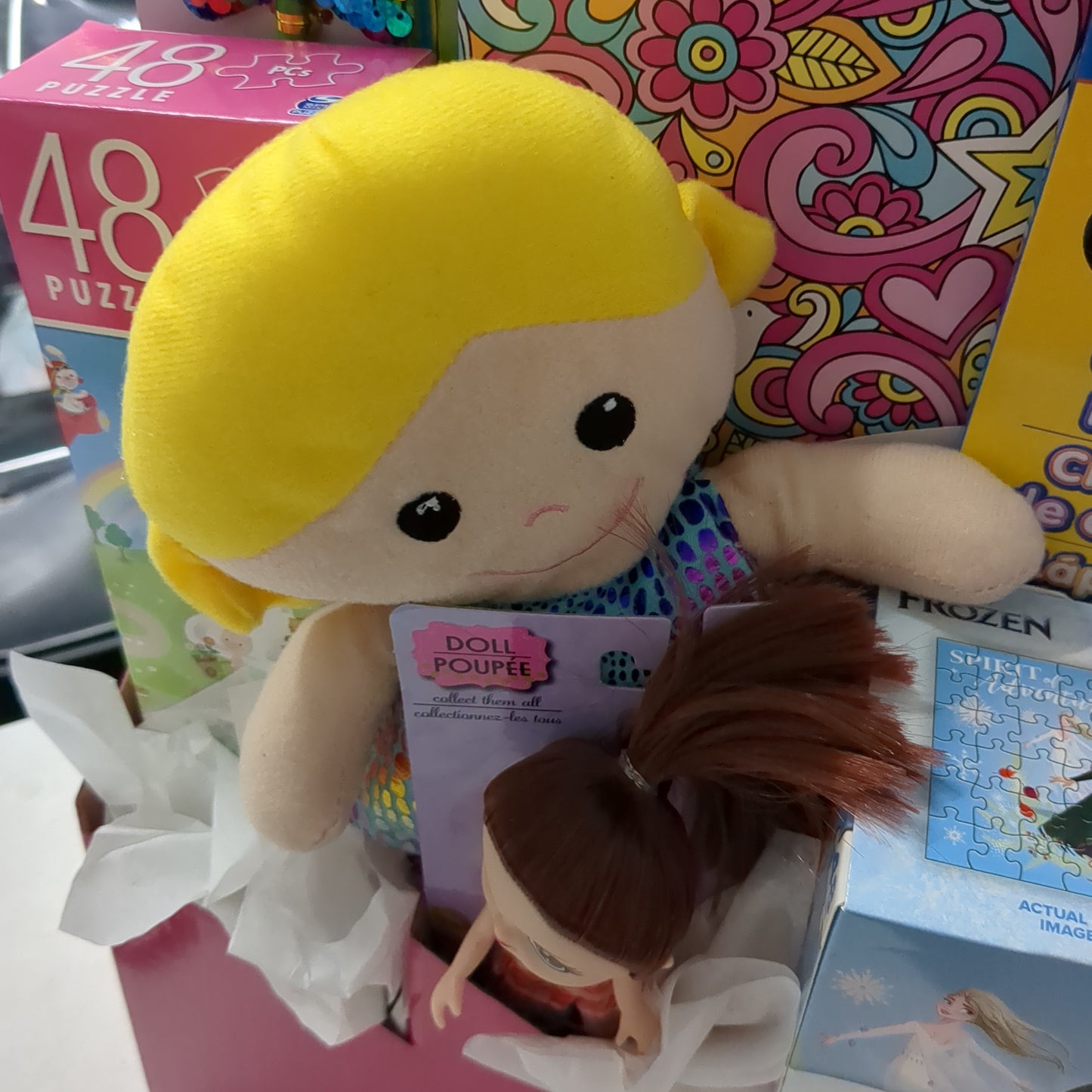 LARGE Gift Basket: Children's Activity Tote with Puzzles and Art Supplies (In-Store Pick-Up Only)