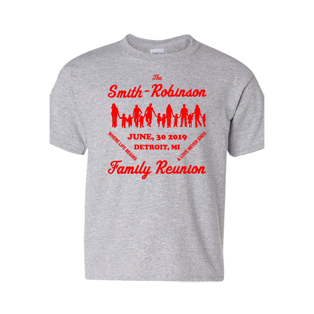 BULK ORDER: Custom T-Shirts - Love Never Ends (Family Reunion)
