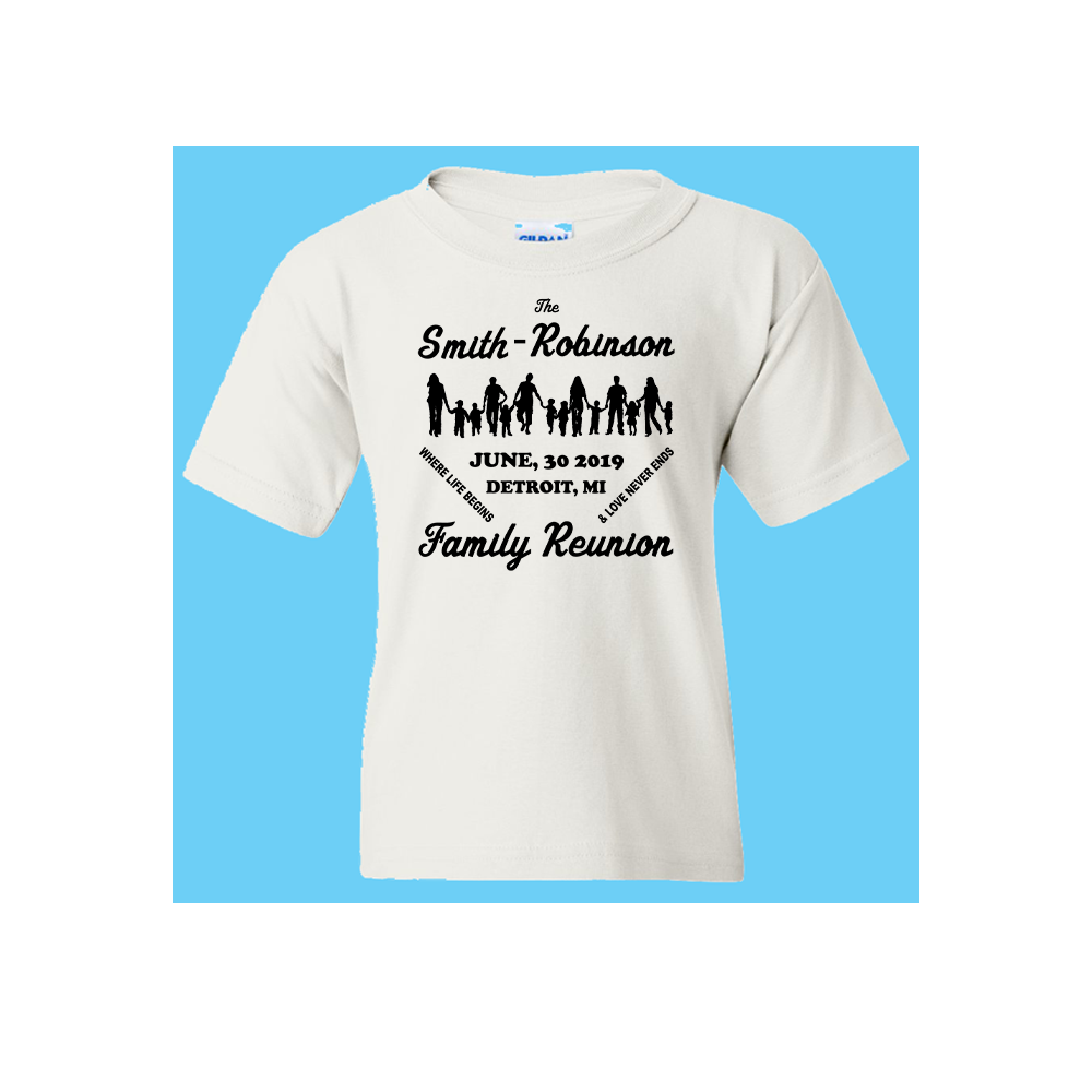 BULK ORDER: Custom T-Shirts - Love Never Ends (Family Reunion)