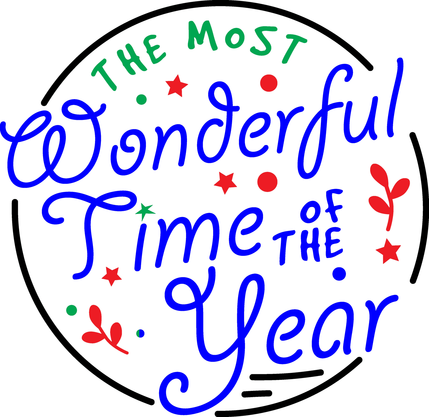 Personalized Christmas Coffee Mug: "The Most Wonderful Time Of The Year" (20) - FREE SHIPPING - 2 SIDED