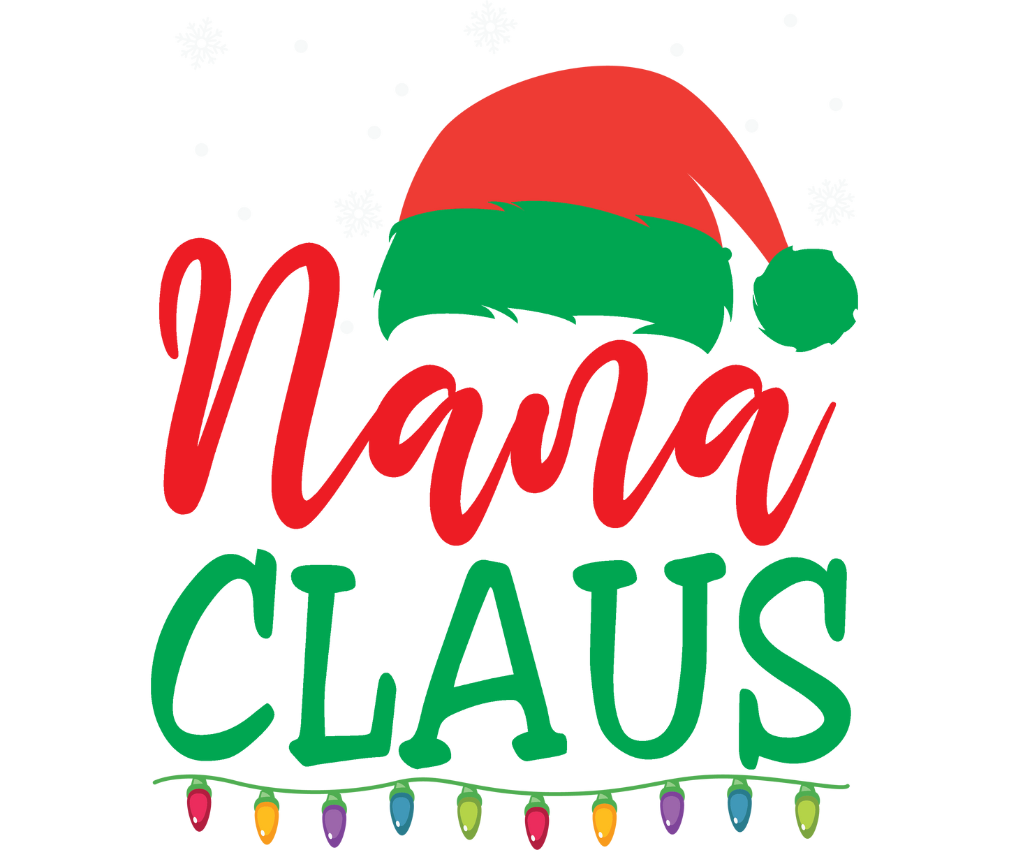 Personalized Christmas Coffee Mug: "Nana Claus" (4) - FREE SHIPPING - 2 SIDED