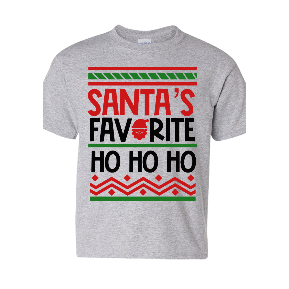 Christmas T-Shirt: Ugly "Santa's Favorite Ho Ho Ho" - FREE SHIPPING
