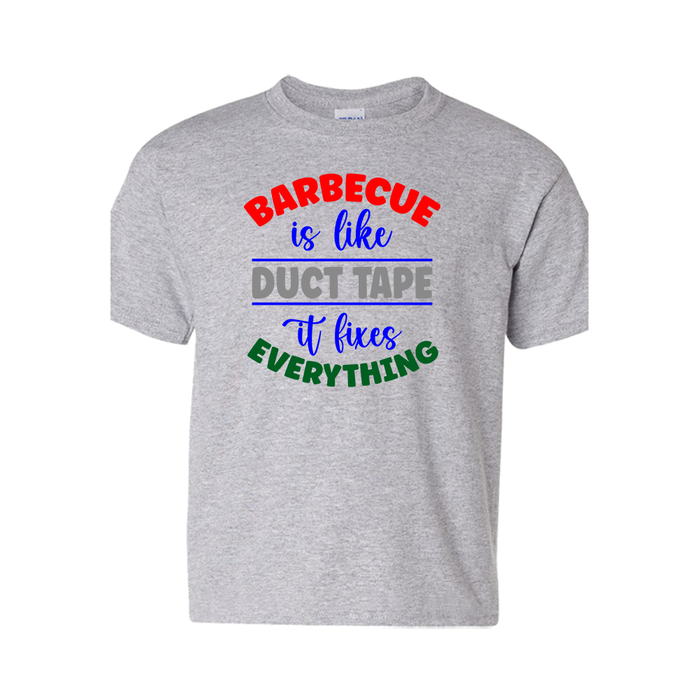 Short Sleeve T-Shirt: "BBQ is Like Duct Tape - It Fixes Everything" - FREE SHIPPING