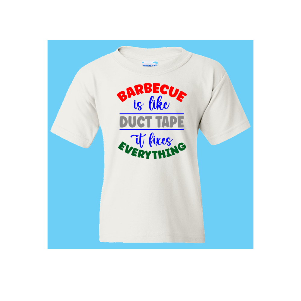 Short Sleeve T-Shirt: "BBQ is Like Duct Tape - It Fixes Everything" - FREE SHIPPING