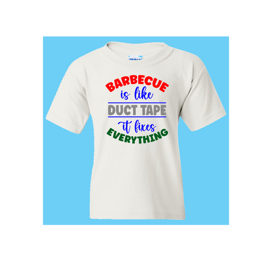 Short Sleeve T-Shirt: "BBQ is Like Duct Tape - It Fixes Everything" - FREE SHIPPING