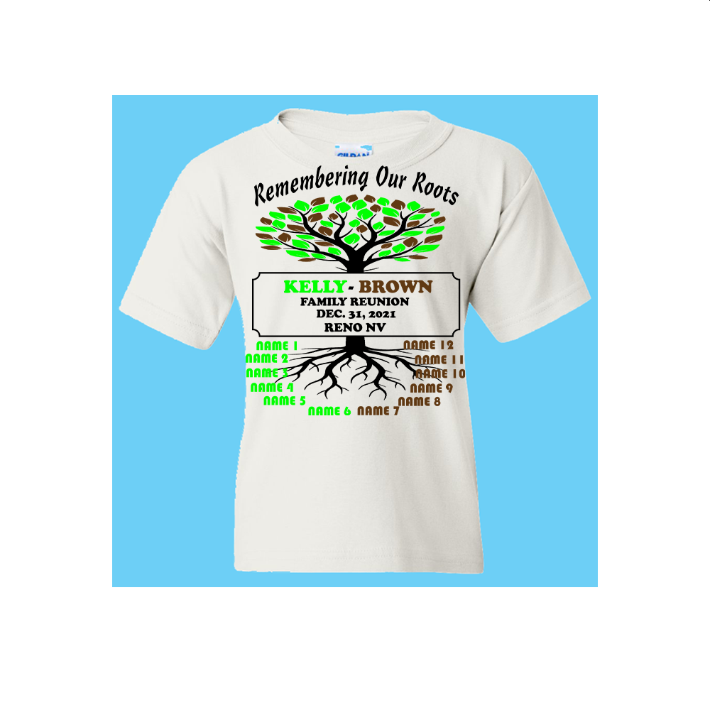 BULK ORDER: Custom T-Shirts - Remembering Our Roots (Family Reunion)