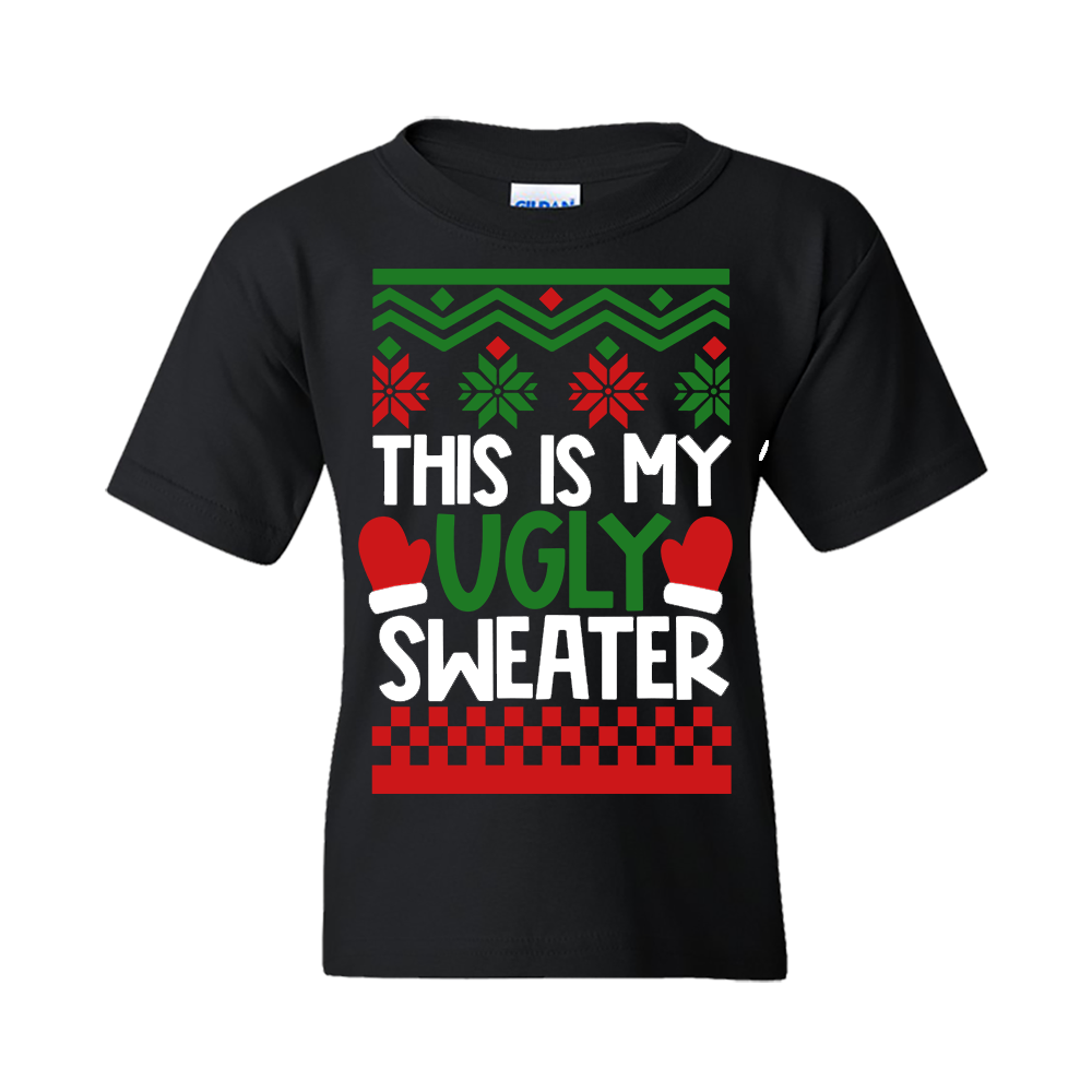 Christmas T-Shirt: Ugly "This is My Ugly Christmas Sweater" - FREE SHIPPING