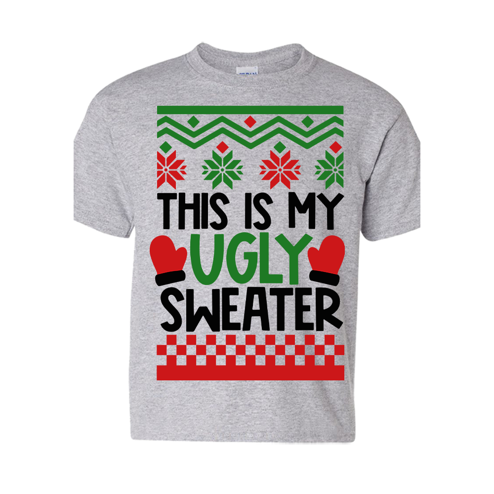Christmas T-Shirt: Ugly "This is My Ugly Christmas Sweater" - FREE SHIPPING