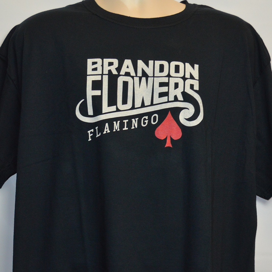 Short Sleeve T-Shirt: Brandon Flowers - Flamingo - Mens - Axl - Black - FREE SHIPPING