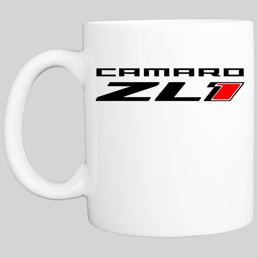 Coffee Mug: Camaro ZL1 Logo - 11 or 15 Oz - White - FREE SHIPPING