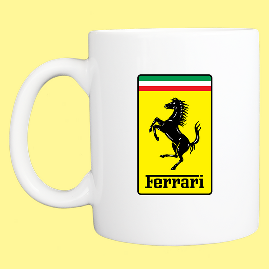 Coffee Mug: Ferrari Logo - 11 or 15 Oz - FREE SHIPPING