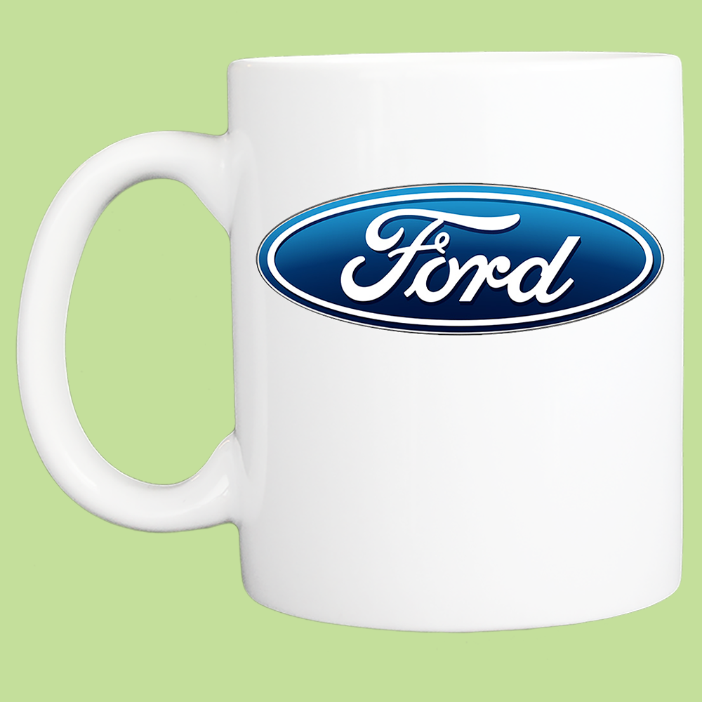 Ford Blue Oval Logo Throw Pillow – 16x16 Inches, Black Polyester, Retro Style, Free US Shipping & Worldwide