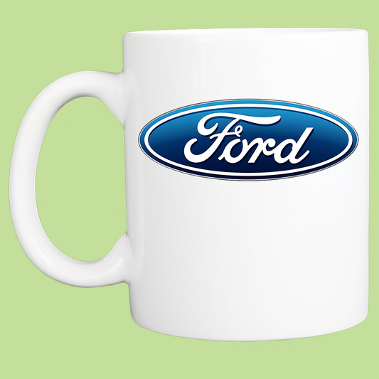 Coffee Mug: Ford Oval Logo - 11 or 15 Oz - FREE SHIPPING