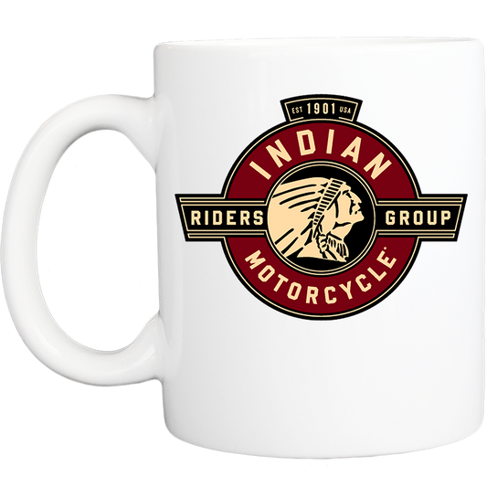 Coffee Mug: Indian Motorcycle Badge Logo