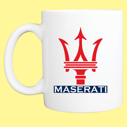 Coffee Mug: Maserati Logo - 11 or 15 Oz - FREE SHIPPING
