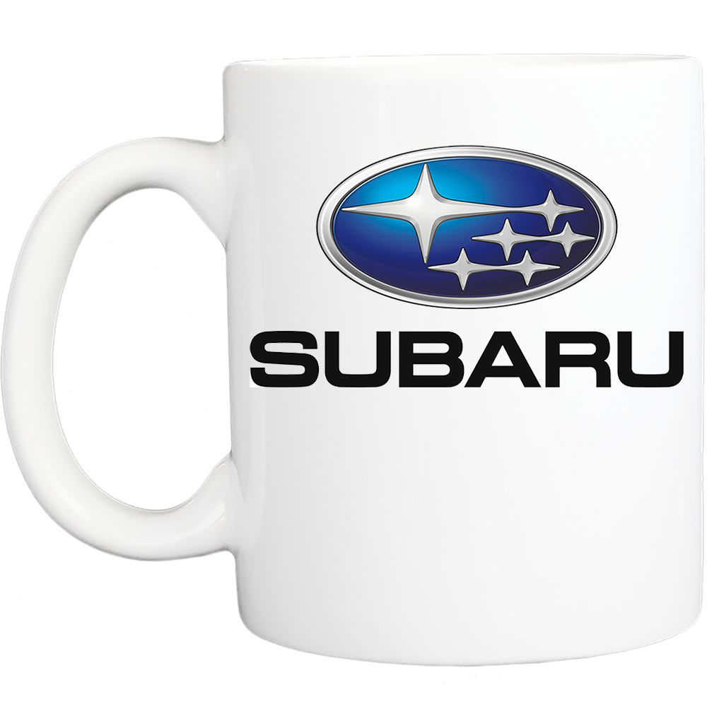 Coffee Mug: Subaru Logo - White - FREE SHIPPING